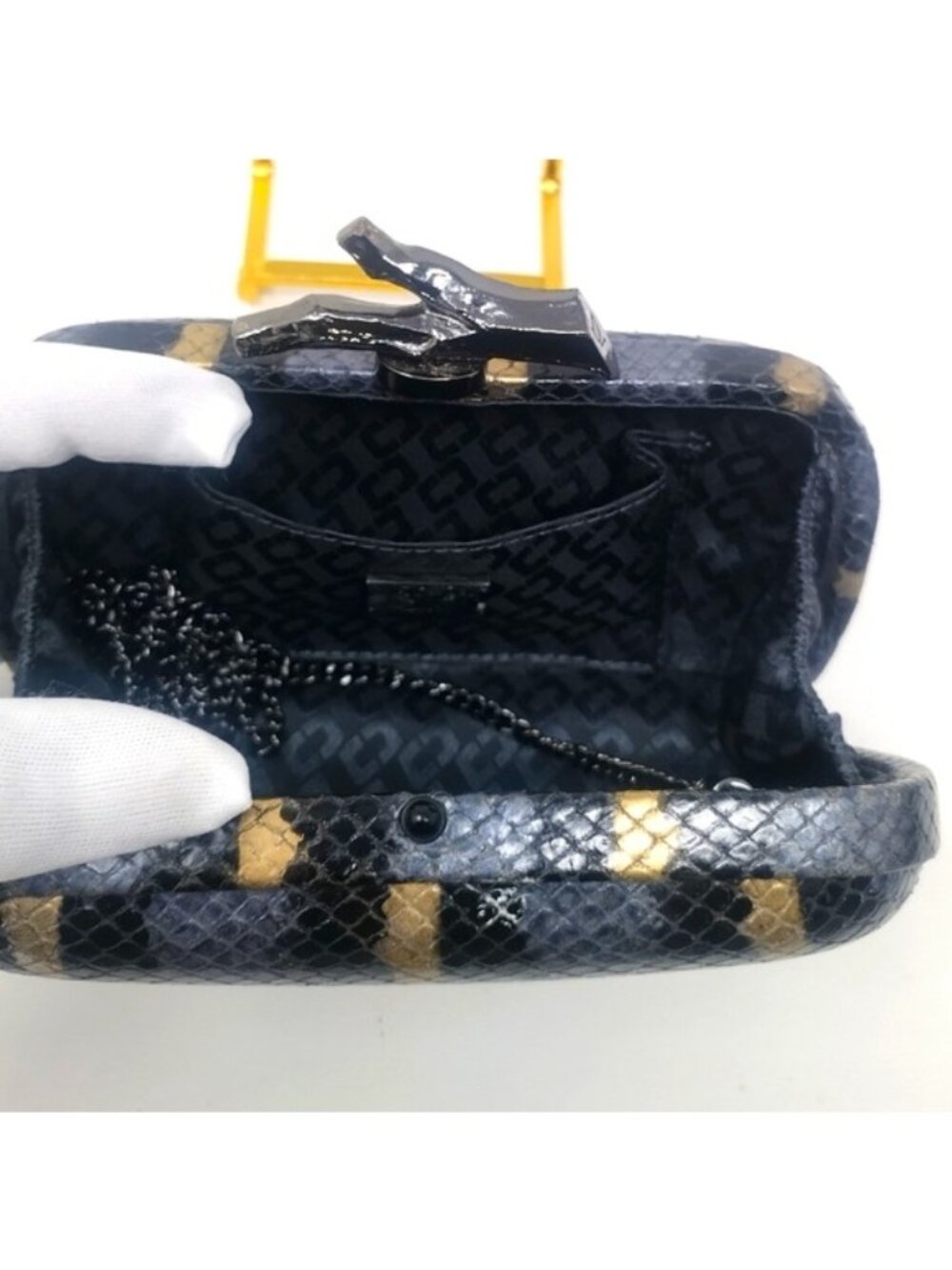 Diane Von Furstenberg Python Leather Clutch - Picture 3 of 9